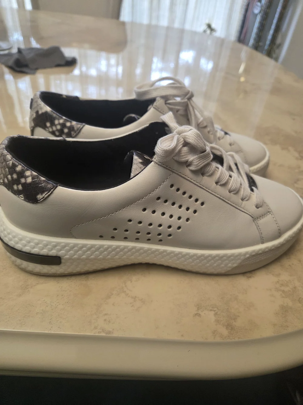 Michael Kors white leather